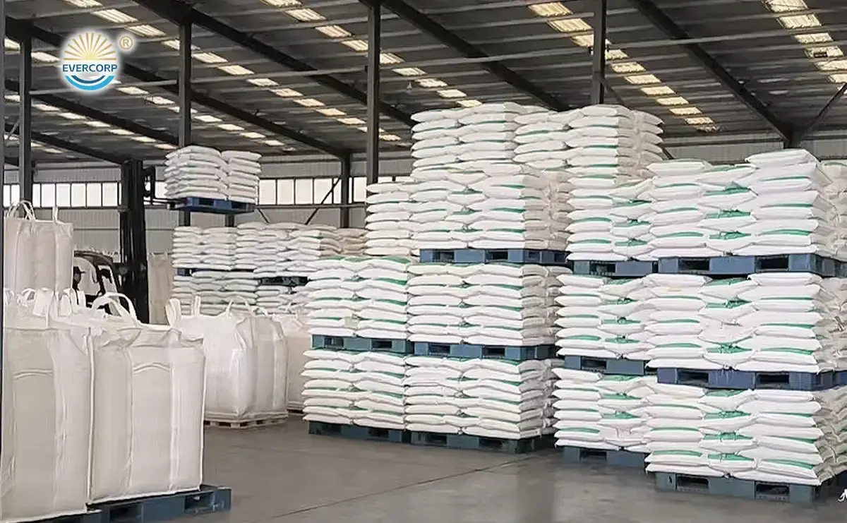 Polycarboxylate ether monomer bulk inventory storage at EverStar Group manufacturing warehouse