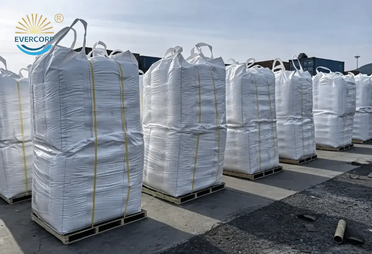 Bulk jumbo‑bag packaging and warehouse stock of VPEG 2400